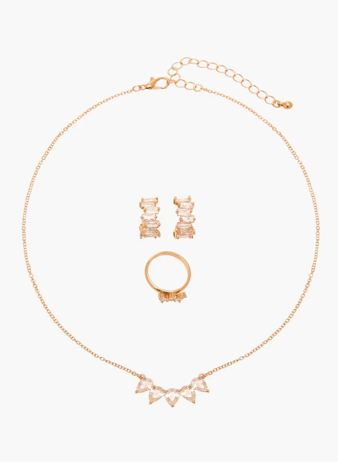 Metallic 3-Piece Jewellery Set
